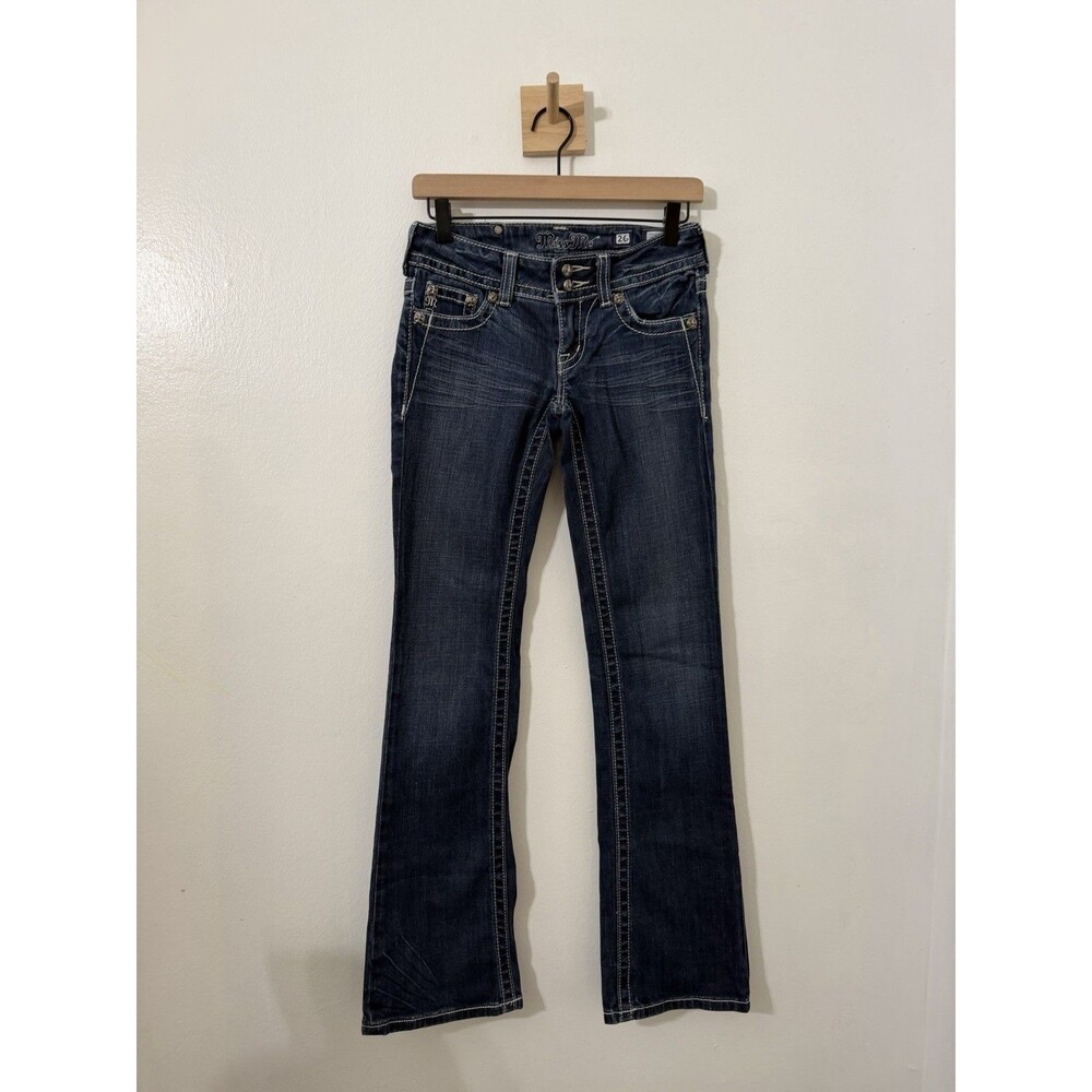 Miss Me JP5011-41 Bootcut Jeans Size 26 Y2K Western Bling Rhinestone Embellished